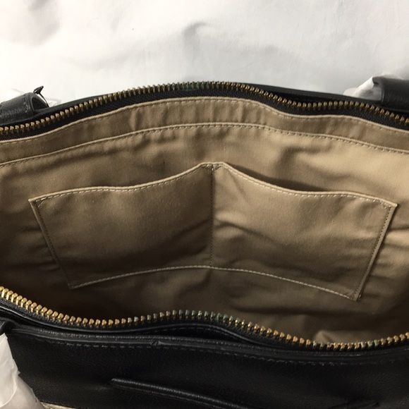 Talbots Top Zip Leather Snakeskin Tote Purse with Shoulder Straps NEW With Tags - Picture 13 of 15